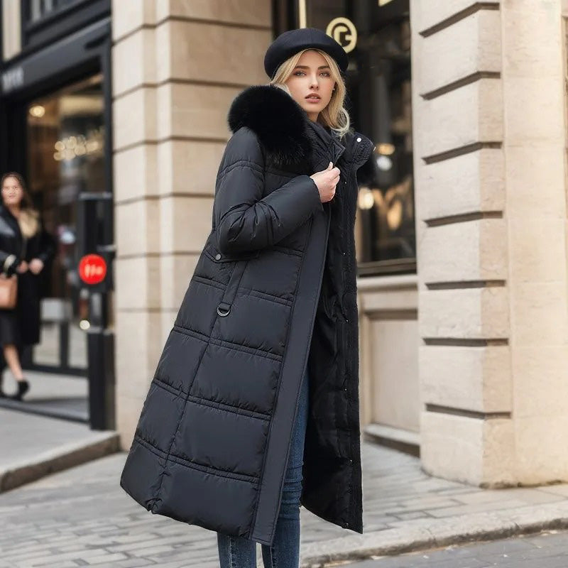 LUCIA™ | Parka d'hiver de créateur avec capuche en fourrure 