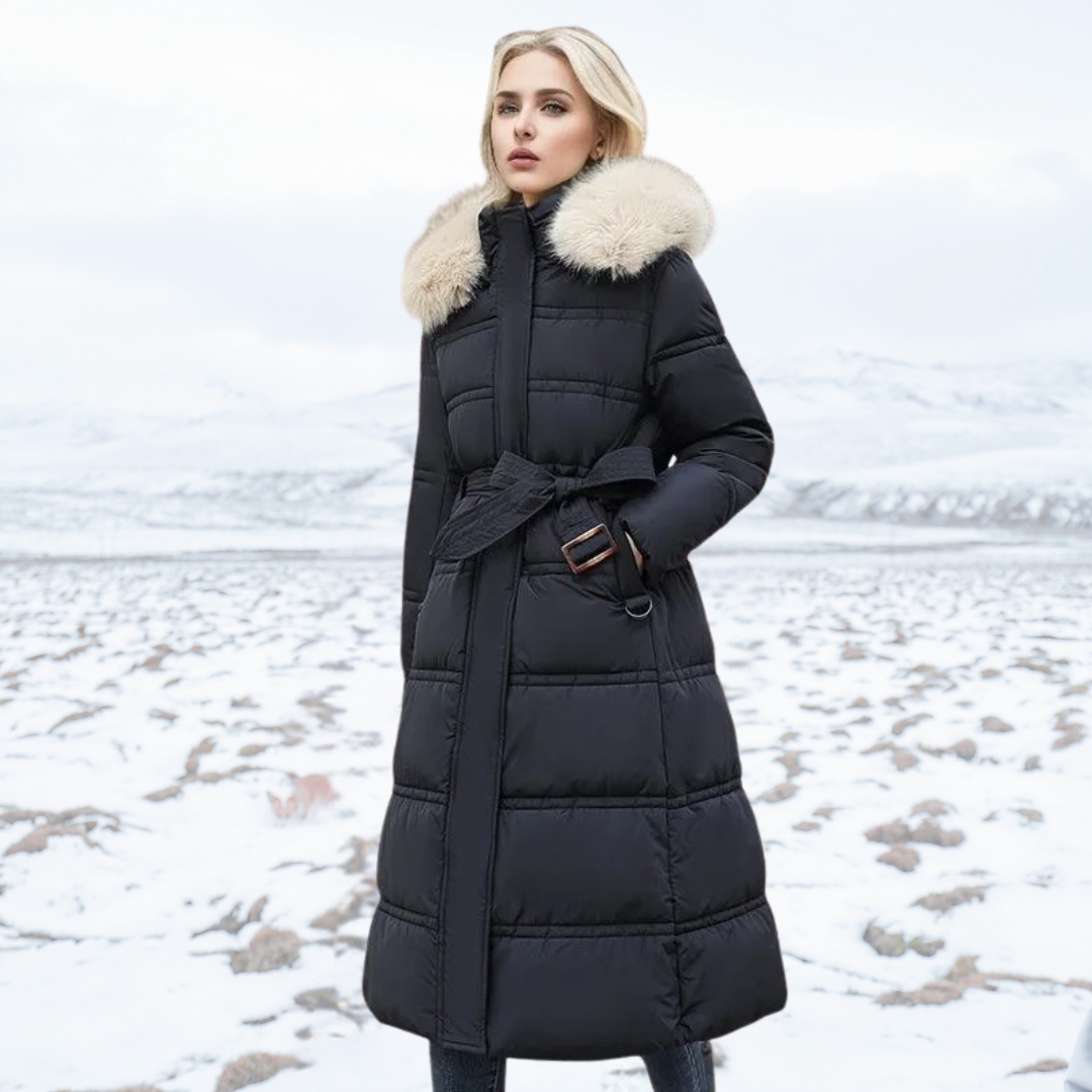 LUCIA™ | Parka d'hiver de créateur avec capuche en fourrure 
