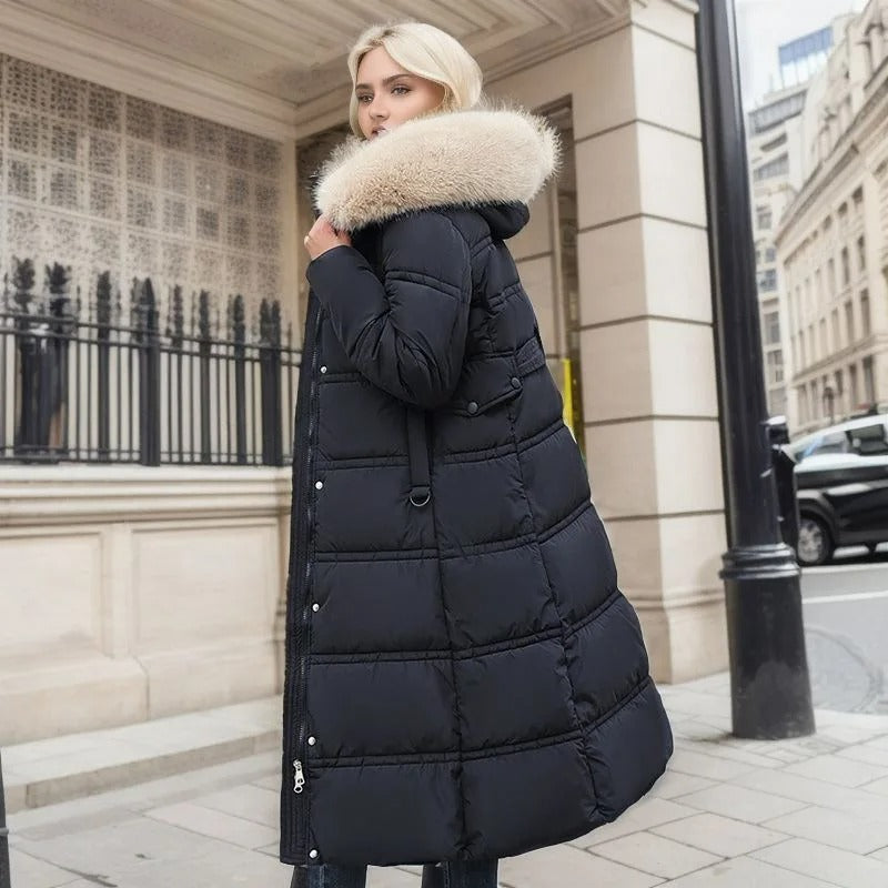 LUCIA™ | Parka d'hiver de créateur avec capuche en fourrure 