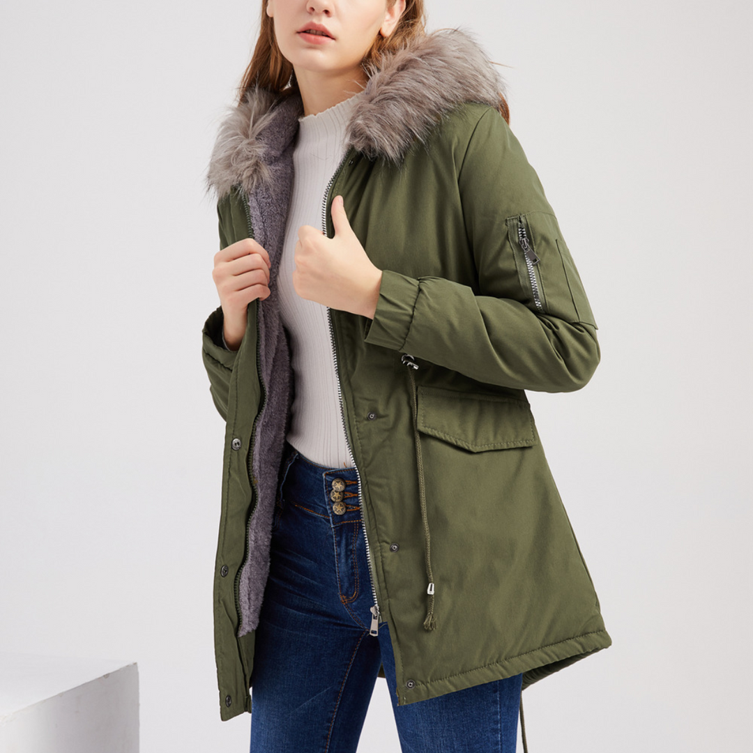 MARINA™ | Parka chaude bordée de velours 