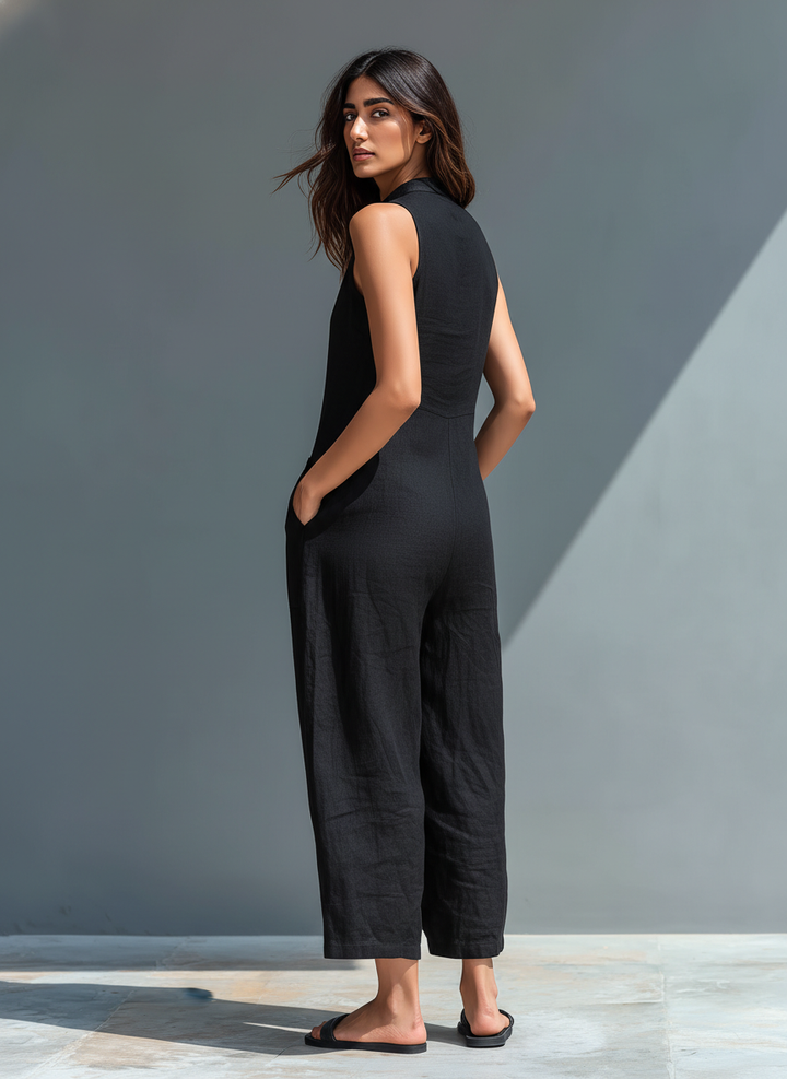 Nora | Sleeveless Linen Jumpsuit