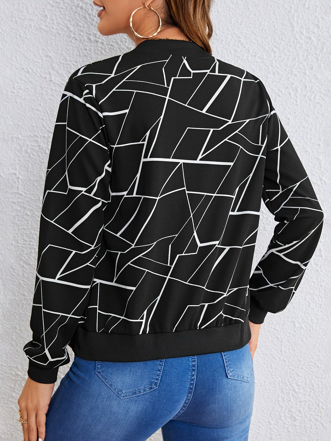 MILA™ | Veste zippée à motif artistique