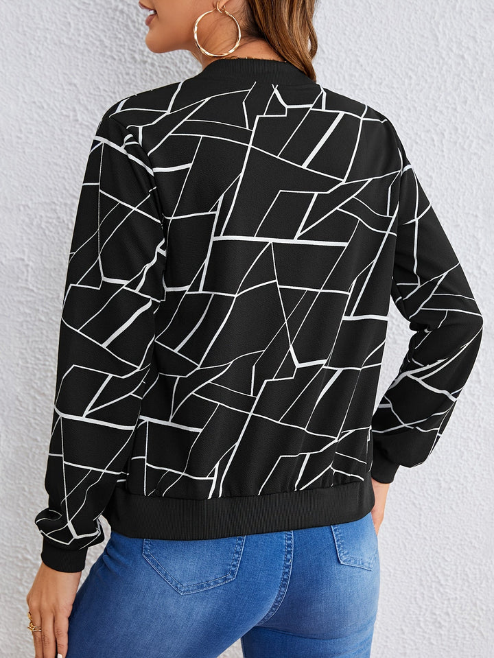 MILA™ | Veste zippée à motif artistique
