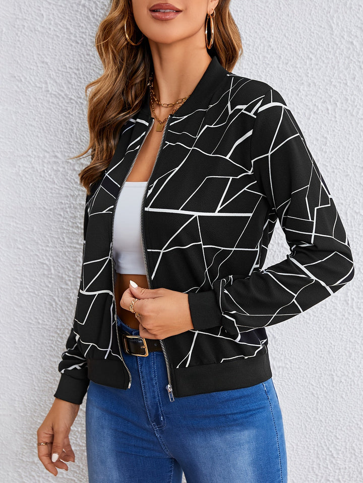MILA™ | Veste zippée à motif artistique