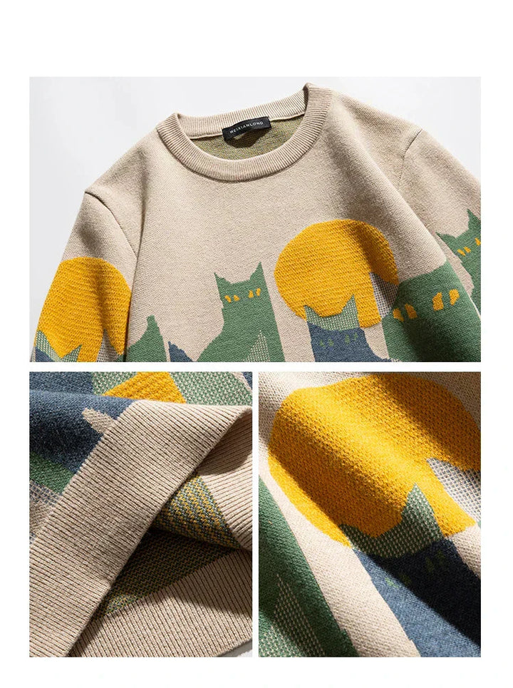 TAIGA™ - Pull unisexe à motif chat