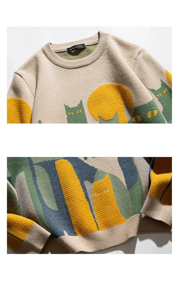 TAIGA™ - Pull unisexe à motif chat