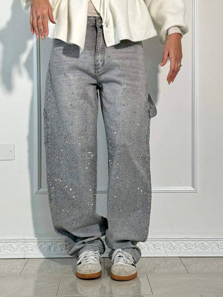 Elise | Sparkle Denim Pants