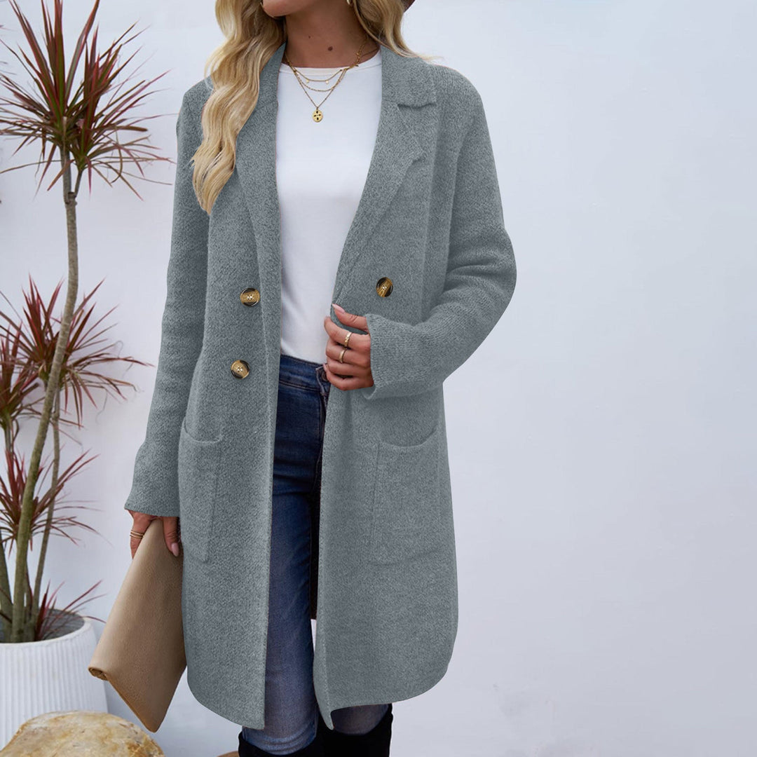 ZAHEKA™ - Manteau mi-long décontracté à manches longues