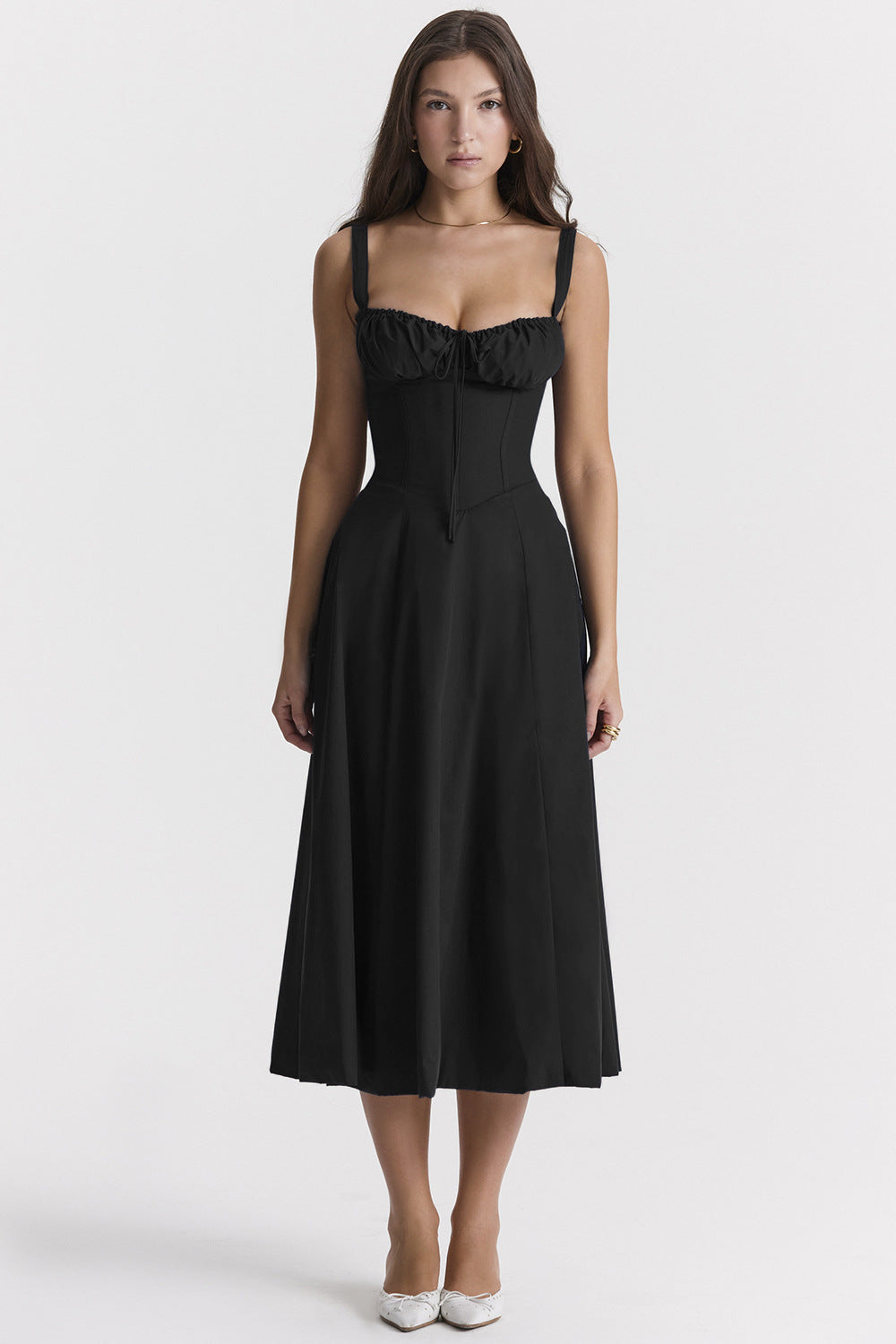 ELENA™ – Robe de laitière chic à corset