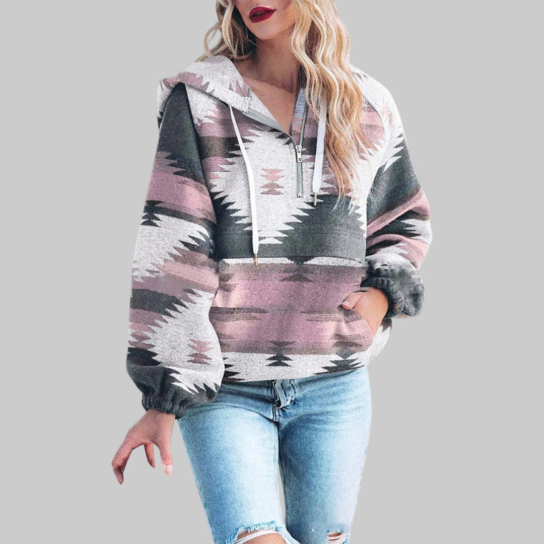 SAKU™ - Sweat à capuche zippé oversize confortable à manches longues