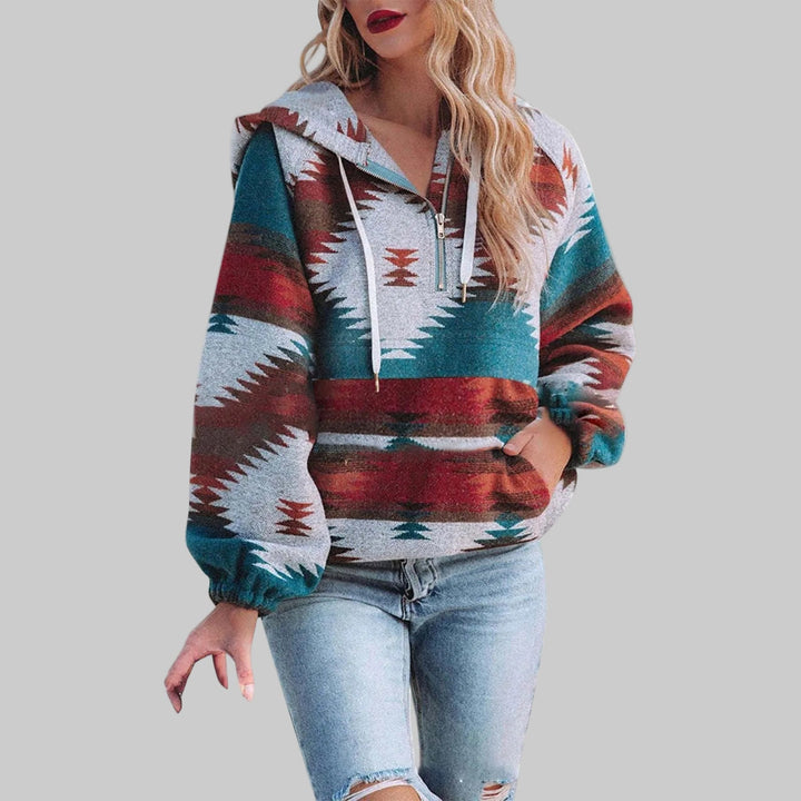 SAKU™ - Sweat à capuche zippé oversize confortable à manches longues