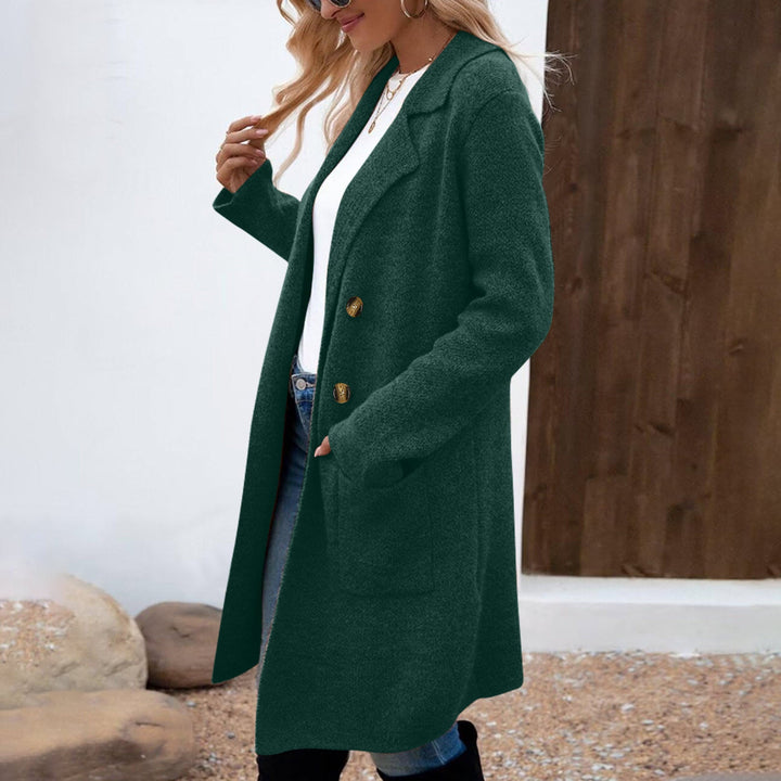 ZAHEKA™ - Manteau mi-long décontracté à manches longues