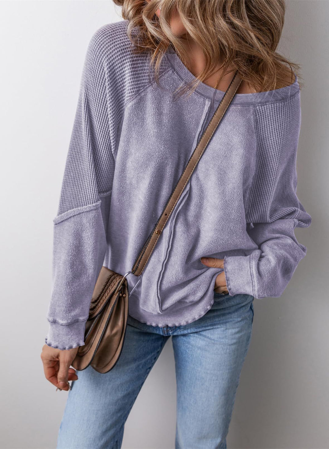 PRECIOUS™ - Sweat-shirt décontracté à manches longues et col rond