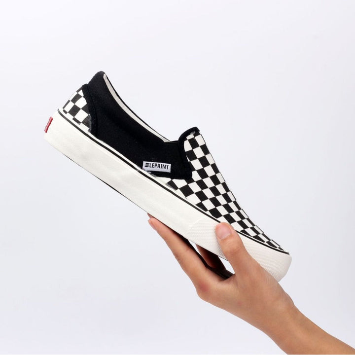 CLIONA™ - Chaussures unisexes classiques à enfiler à carreaux