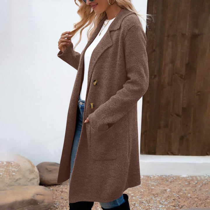 ZAHEKA™ - Manteau mi-long décontracté à manches longues