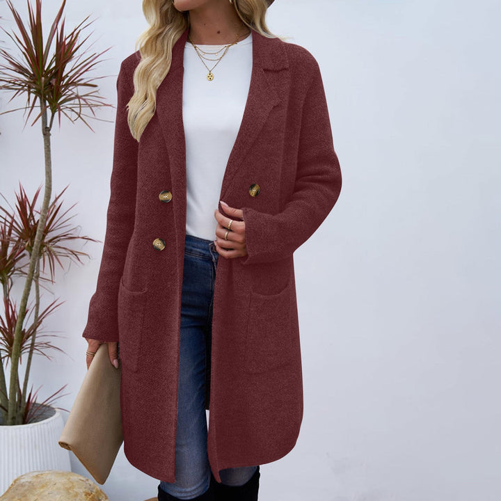 ZAHEKA™ - Manteau mi-long décontracté à manches longues