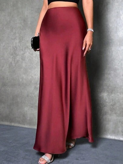 FIONA™ - Jupe taille haute en satin
