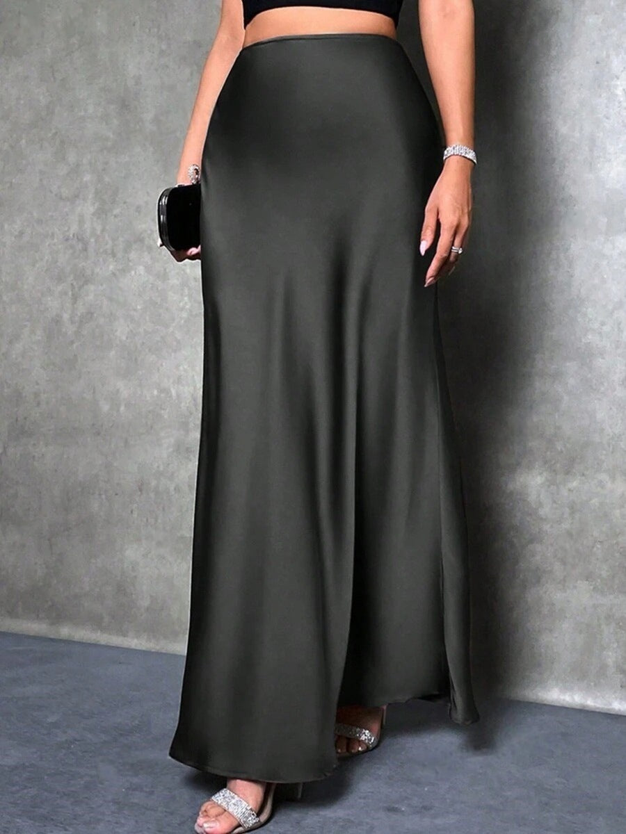 FIONA™ - Jupe taille haute en satin