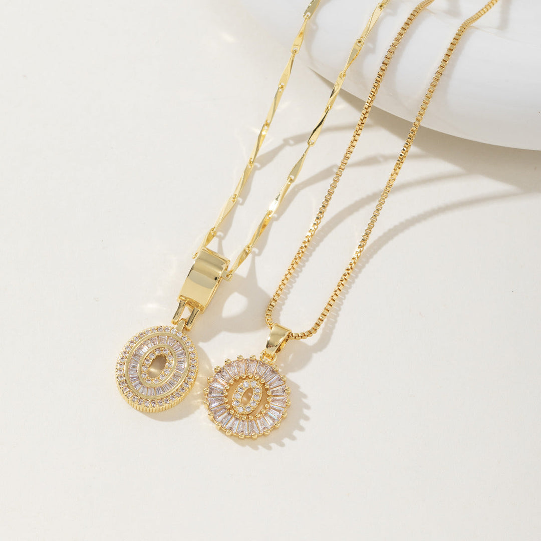 AISHA™ - Colliers pendentifs élégants avec initiale (lot de 2)