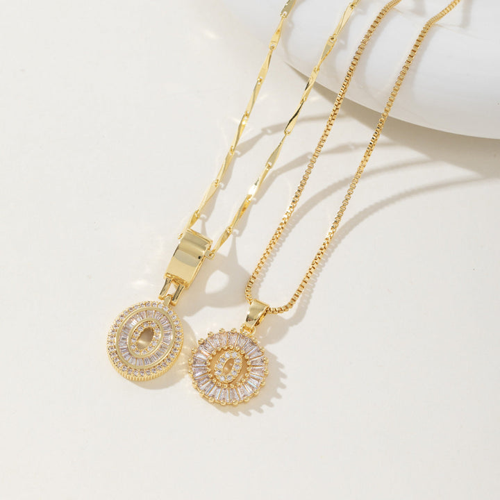 AISHA™ - Colliers pendentifs élégants avec initiale (lot de 2)