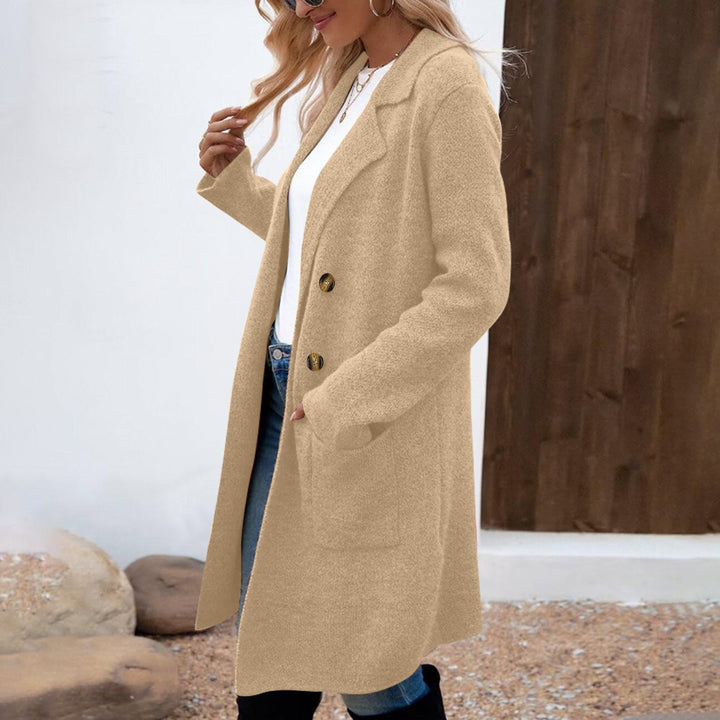 ZAHEKA™ - Manteau mi-long décontracté à manches longues