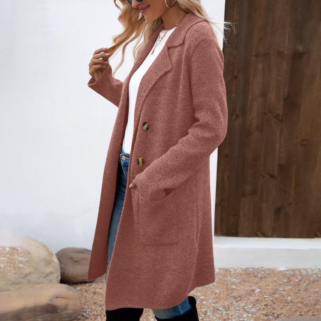 ZAHEKA™ - Manteau mi-long décontracté à manches longues