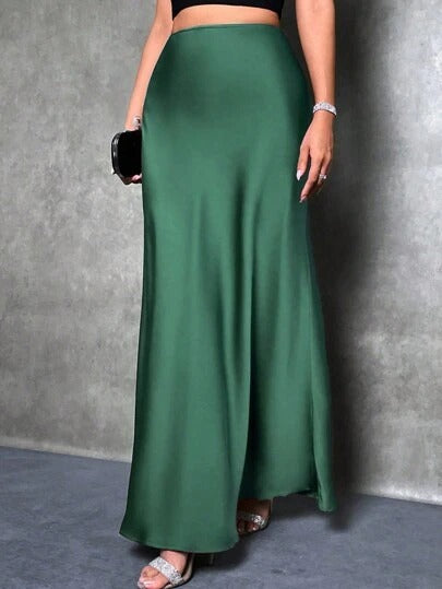 FIONA™ - Jupe taille haute en satin