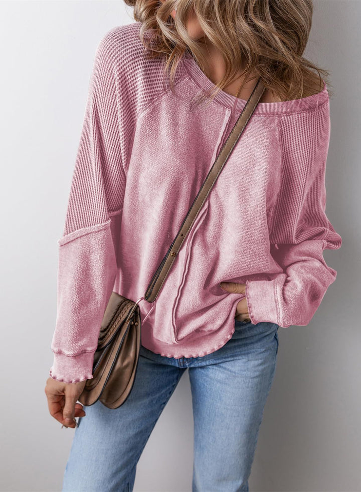 PRECIOUS™ - Sweat-shirt décontracté à manches longues et col rond
