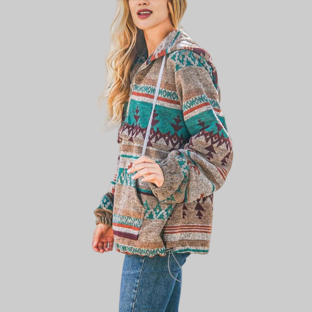 SAKU™ - Sweat à capuche zippé oversize confortable à manches longues