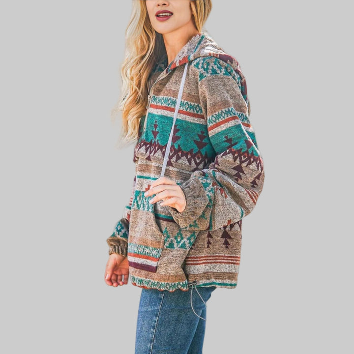 SAKU™ - Sweat à capuche zippé oversize confortable à manches longues