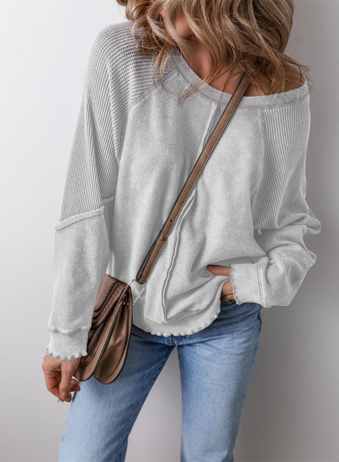 PRECIOUS™ - Sweat-shirt décontracté à manches longues et col rond