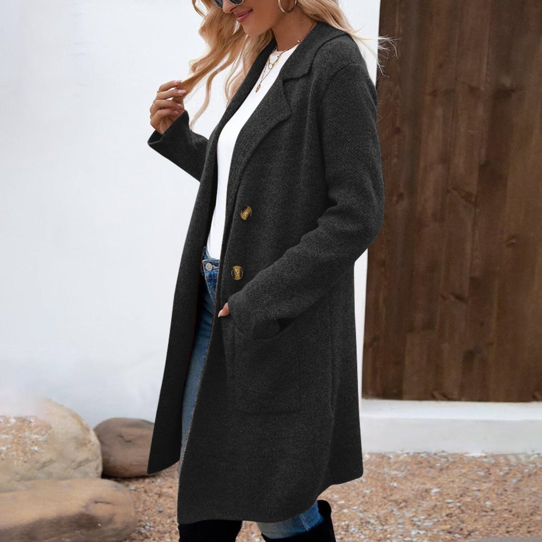 ZAHEKA™ - Manteau mi-long décontracté à manches longues