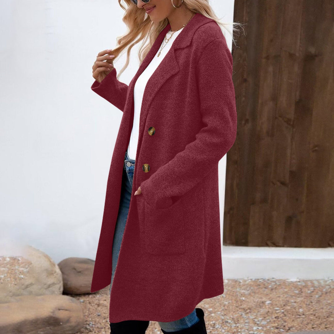 ZAHEKA™ - Manteau mi-long décontracté à manches longues