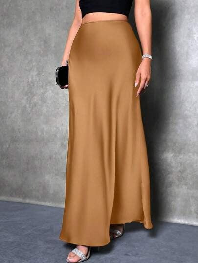 FIONA™ - Jupe taille haute en satin