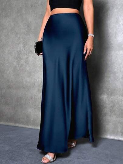 FIONA™ - Jupe taille haute en satin
