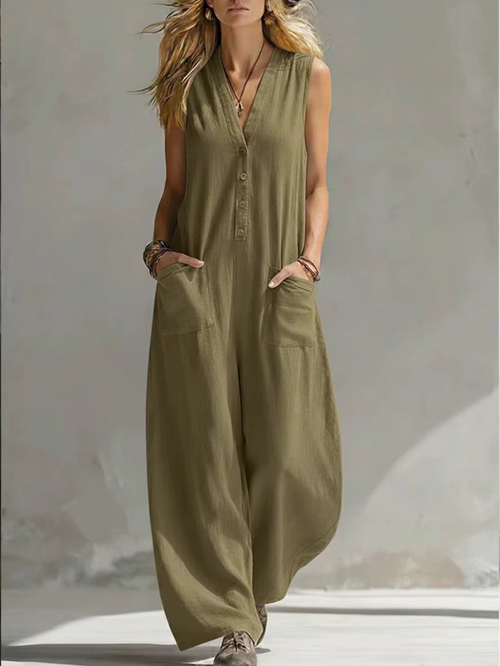 Elowen | Relaxed Linen Jumpsuit