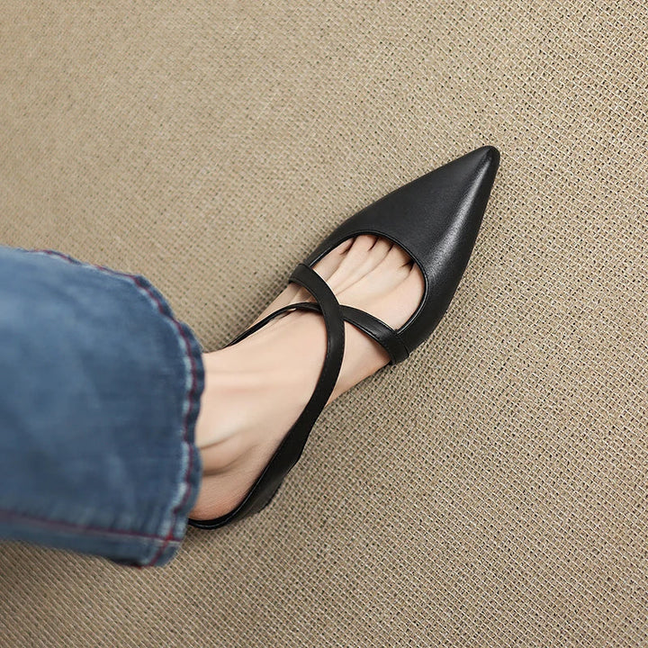 ALUNA | Mules en Cuir Véritable