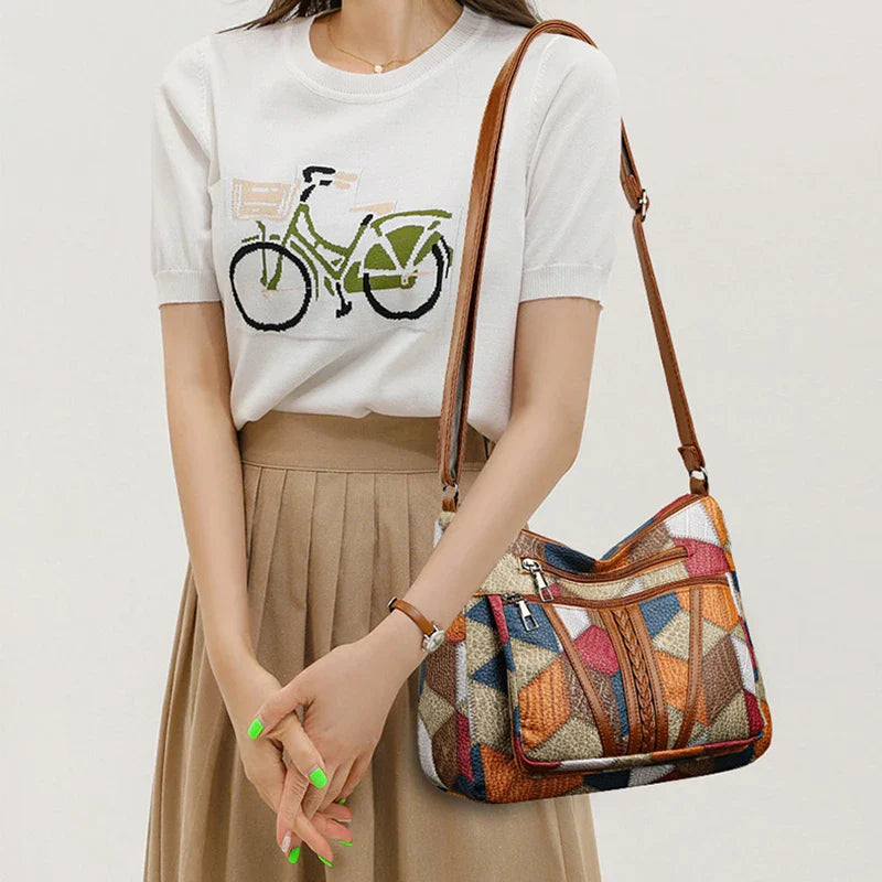 ROSELINE™ – Sac en cuir vintage chic 