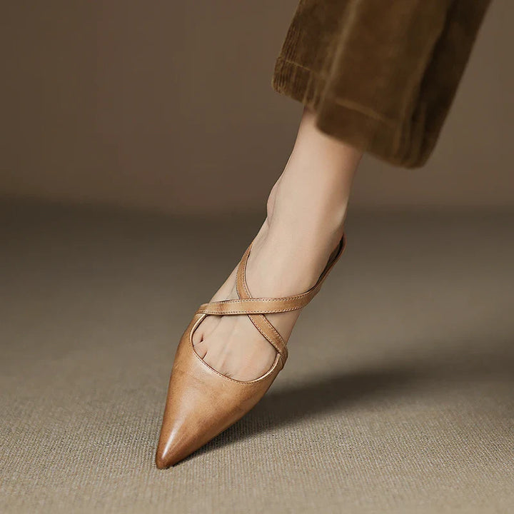 ALUNA | Mules en Cuir Véritable