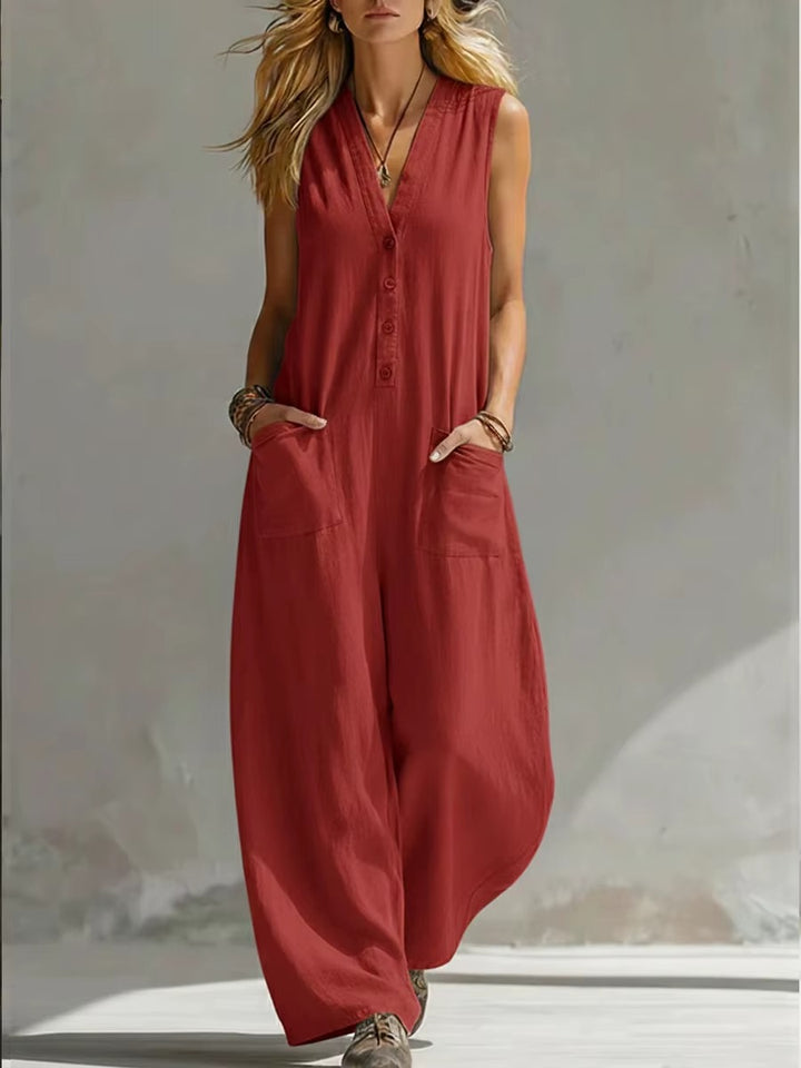 Elowen | Relaxed Linen Jumpsuit
