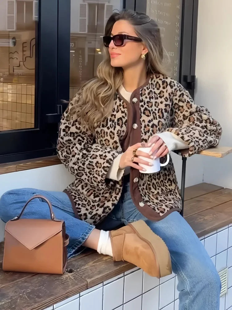 LYDIA™ | Gilet léopard chic