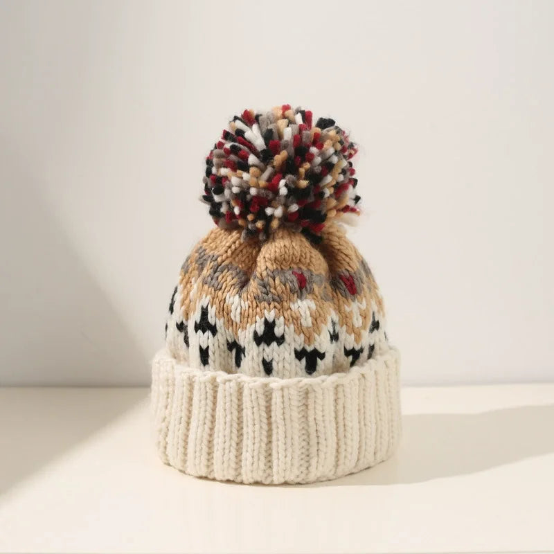 TAMARA™ – Bonnet à pompon flocon de neige tout doux 