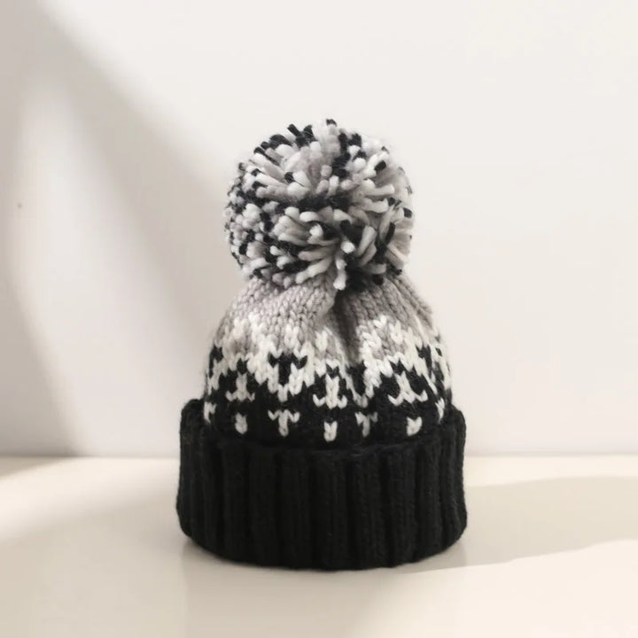 TAMARA™ – Bonnet à pompon flocon de neige tout doux 