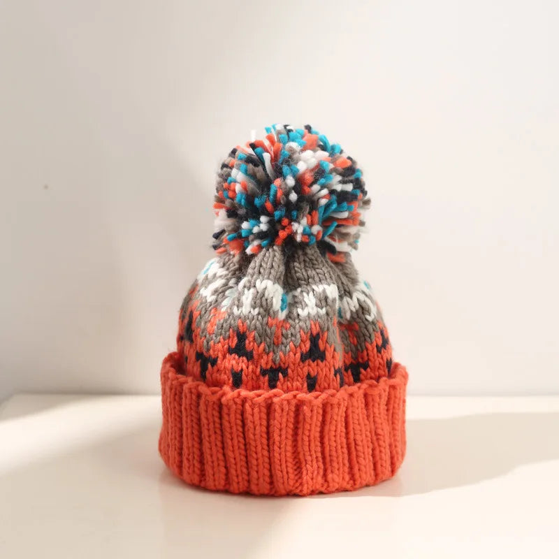 TAMARA™ – Bonnet à pompon flocon de neige tout doux 