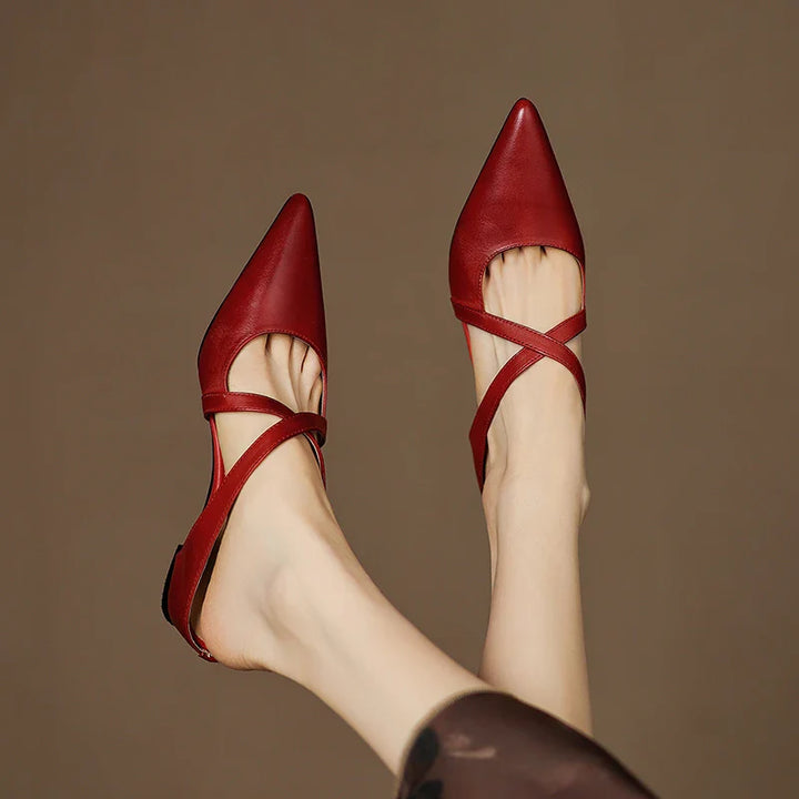 ALUNA | Mules en Cuir Véritable