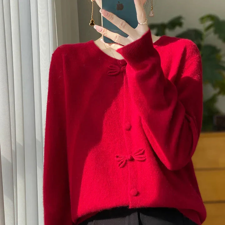 BELLA™ - Gilet chic à nœud