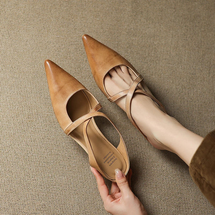 ALUNA | Mules en Cuir Véritable
