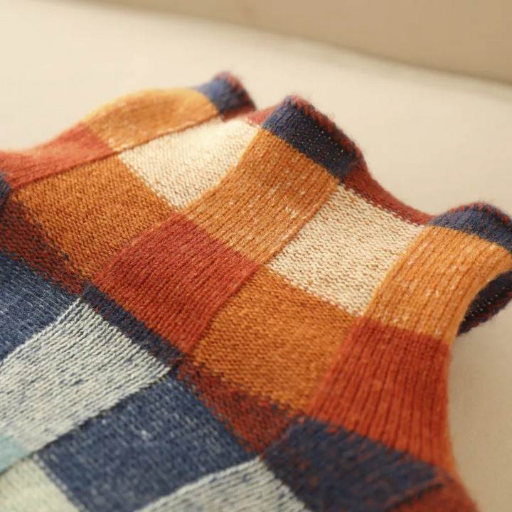 MIA™ - Pull à carreaux d'inspiration rétro