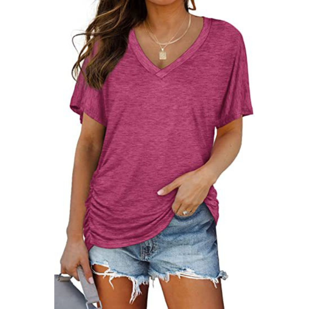 EILY™ - Chemise classique à col en V et coupe ample