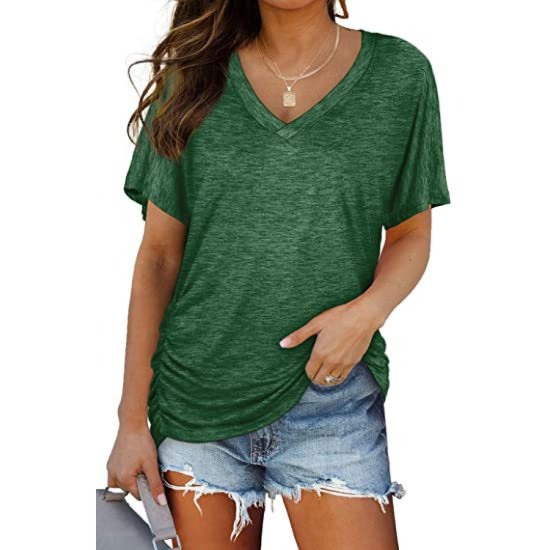 EILY™ - Chemise classique à col en V et coupe ample